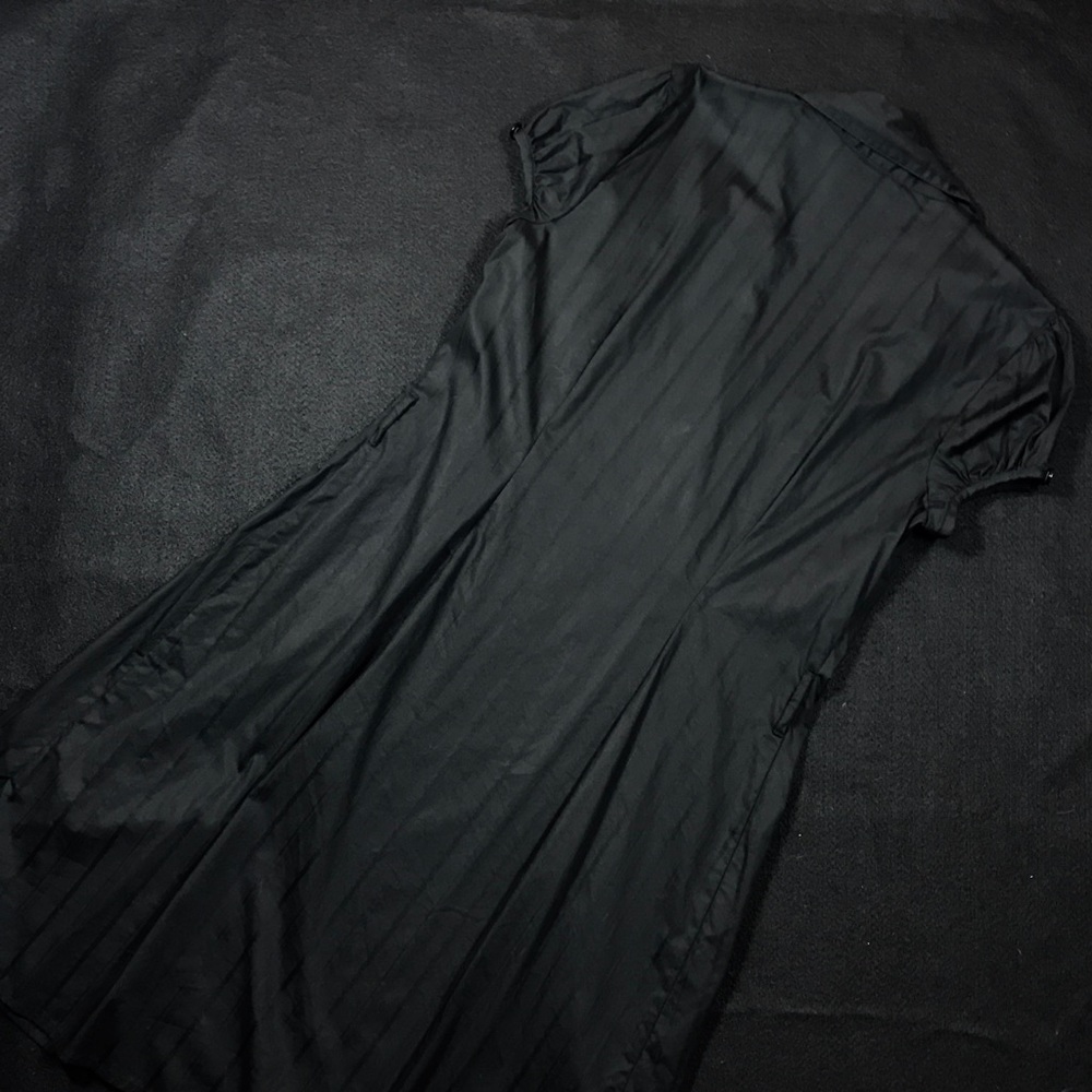 A Byer Long Black Shirt Sz M Cap Sleeve W/ button - Picture 8 of 8